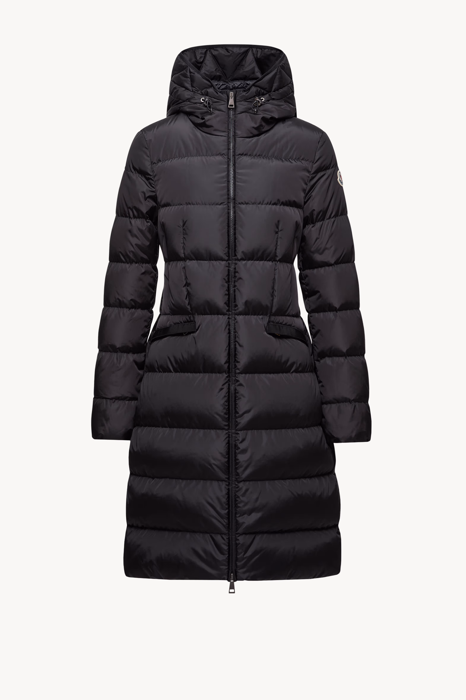 Avocette Hooded Long Down Jacket Women Black Moncler 2